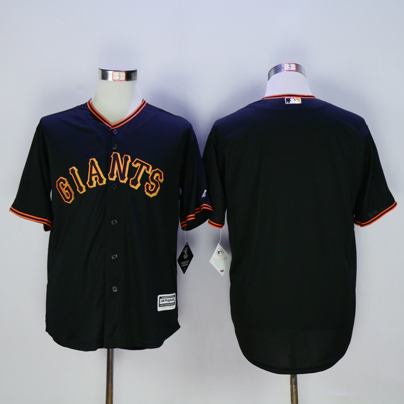 Men San Francisco Giants Blank Black MLB Jerseys